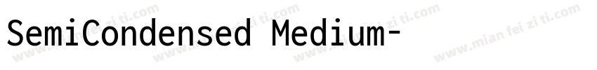 SemiCondensed Medium字体转换